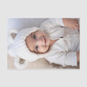 Grosses vertikales Foto mit minimalem Text Seidenpapier (Vorderseite)