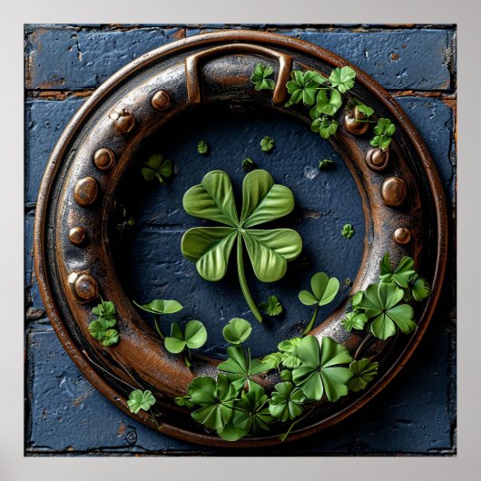 Grosses vierblättriges Kleeblatt Poster (Vorne)