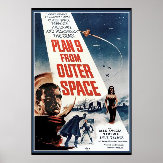 Grosses Vintage Poster - Old Outer Space Movie (Vorne)