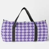 Großes violettes Schachbrett-Diamantmuster Duffle Bag (Vorderseite)