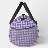 Großes violettes Schachbrett-Diamantmuster Duffle Bag (Rechts)