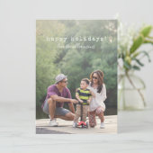 Grosses, vollständiges Foto mit Texteüberlagerung  Feiertagskarte (Stehend Vorderseite)