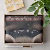 Grosses Waldgebiet Raccoon Blumendekoupage Seidenpapier (Geschenk)