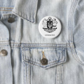 Großes Wappen der Ukraine Monochrome Fine Art Button (Beispiel)