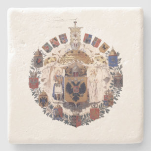 Großes Wappen des Kaiserreichs Russland Steinuntersetzer