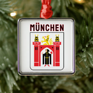 Großes Wappen von München Ornament Aus Metall