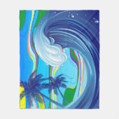 Grosses Wasser im Ozean Doppelseitiger Schlüsselan Fleecedecke (Vorderseite)