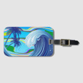 Grosses Wasser im Ozean Doppelseitiger Schlüsselan Gepäckanhänger (Vorderseite (Horizontal))