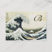 GROSSES WAVE MONOGRAM Pearl Paper Visitenkarte (Rückseite)