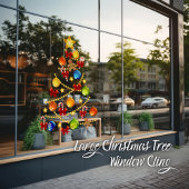 Großes Weihnachtsbaumfenster Fensteraufkleber