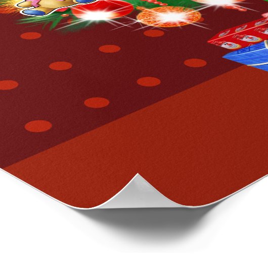 Großes Weihnachtsbaumposter Poster (Ecke)