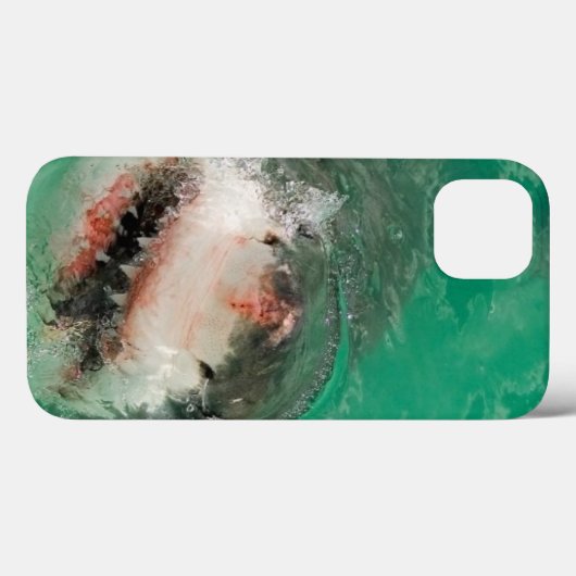 Großes Weiß Shark1 Case-Mate iPhone Hülle (Rückseite (Horizontal))
