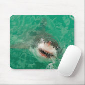Großes Weiß Shark1 Mousepad (Mit Mouse)