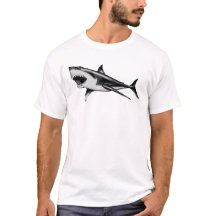 Großes weißer Haifisch-Shirt