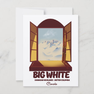 Großes Weißes British Columbia Kanada Skiplakat