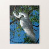 Großes Weißes Egret Florida. Puzzle (Vertikal)