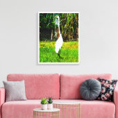 Großes Weißes Egret gesteppte Leinwand (Insitu (Wohnzimmer))