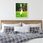 Großes Weißes Egret gesteppte Leinwand (Insitu (Schlafzimmer))
