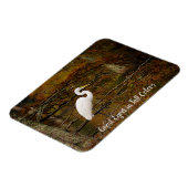 Großes Weißes Egret in Herbstfarben Flexible Magne Magnet (Linke Seite)