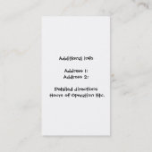 Großes weißes Pferd in ländliches Visitenkarte (Rückseite)