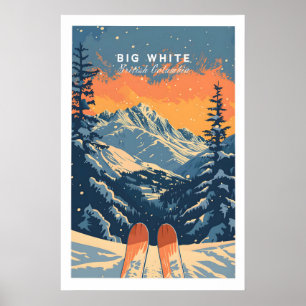 Großes weißes Reiseposter - British Columbia 1 Poster