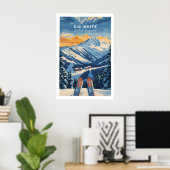 Großes Weißes Skiposter - British Columbia 1 Poster (Heimbüro)