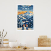 Großes Weißes Skiposter - British Columbia 1 Poster (Küche)