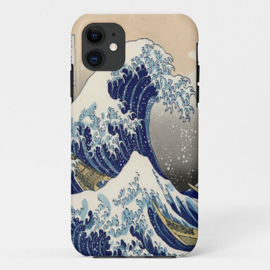 Großes Wellen-schöne Kunst 葛飾北斎 "神奈川沖浪裏" Case-Mate iPhone Hülle (Rückseite)