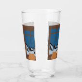 Großes Wintergetränkeglas Schneekugel Glas (Links)
