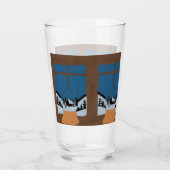 Großes Wintergetränkeglas Schneekugel Glas (Vorderseite)