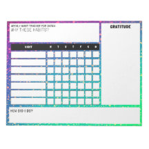 Grosses wöchentliches Habit-Tracker-Notepad