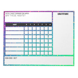 Grosses wöchentliches Habit-Tracker-Notepad Notizblock