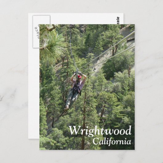 Großes Wrightwood Zip Line Postcard! Postkarte (Vorne/Hinten)