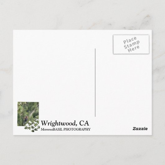 Großes Wrightwood Zip Line Postcard! Postkarte (Rückseite)