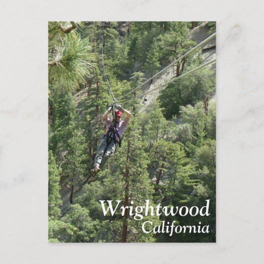 Großes Wrightwood Zip Line Postcard! Postkarte (Vorderseite)
