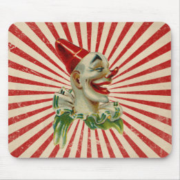 Großes Zelt Vintage Lachender Clown Mousepad