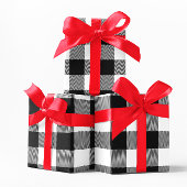 Grosses Zickzack Buffalo Kariert Geschenkpapier