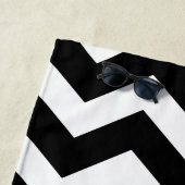 Großes Zickzack Schwarzweiss-Muster Strandtuch (Beispiel)