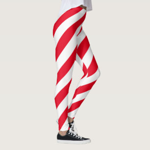 Großes Zuckerstange-Streifen-Muster Leggings