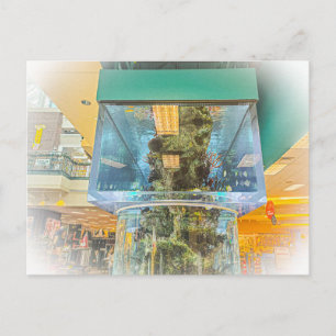 Großes zylindrisches Aquarium Postkarte