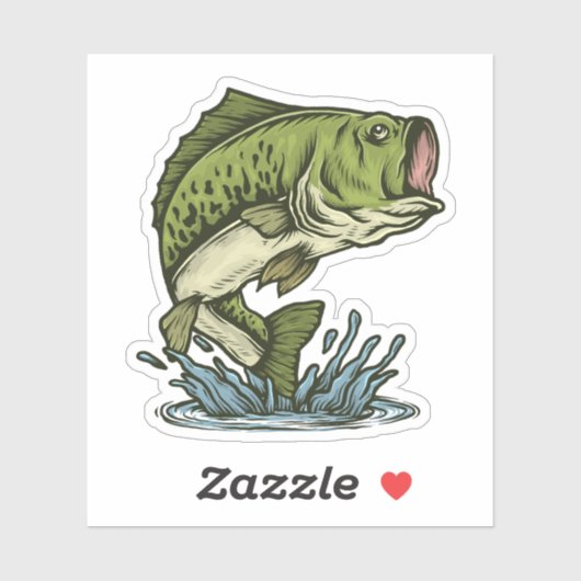Großfisch-Illustration | Die Aufkleber (Blatt)