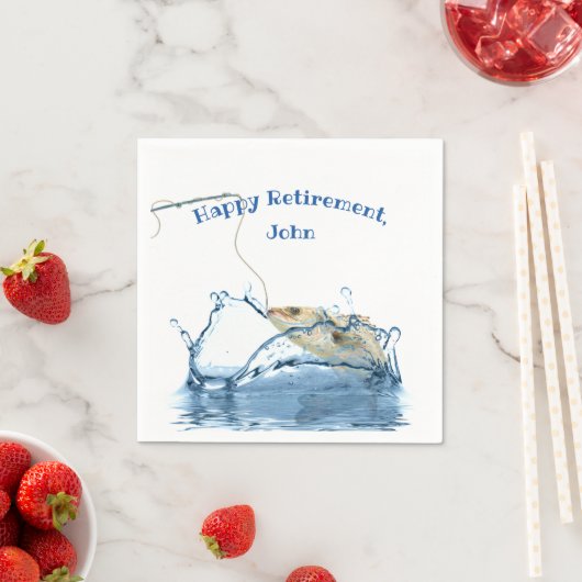 Großfisch im Party der Wasserruhestandsregelung Serviette (Beispiel)