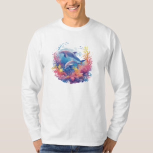 Großflossen-Delfin Langarm T-Shirt