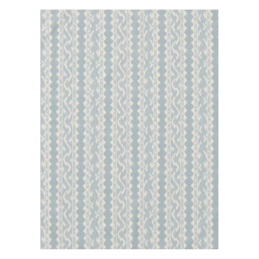 Großformat Celadon-Ikat, Creme-Gewebe Tischdecke (Vorderseite)