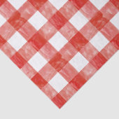 Großformat Rot Wasserfarbe Gingham Seidenpapier (Detail)