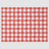 Großformat Rot Wasserfarbe Gingham Seidenpapier (Vorderseite)
