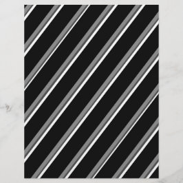 Großformat Schwarz-Weiß-Diagonal-Streifen Scrapboo Flyer