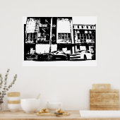 Großformat - Skyline mit WRX Impreza Subbie Poster (Küche)