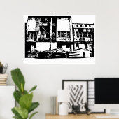 Großformat - Skyline mit WRX Impreza Subbie Poster (Heimbüro)