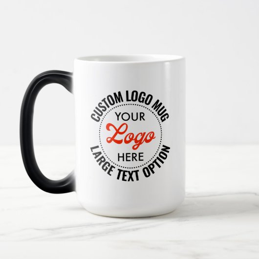 Großformat-Text Werbe-Logo Hitzeändernde Tasse (Links)
